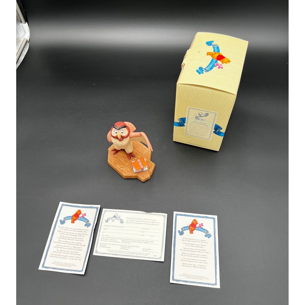Disney Pooh & Friends Owl Porcelain Figurine You've Done A Very Grand Thing Box